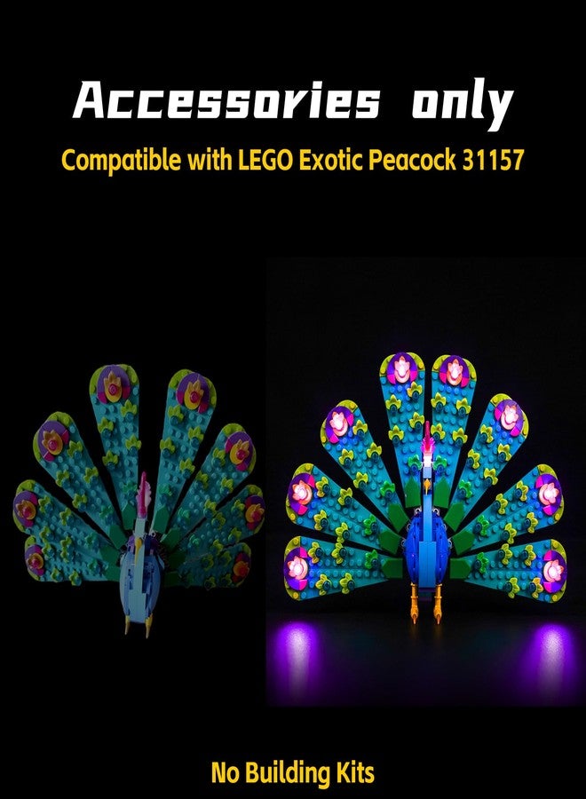 BrickBling LED Light Compatible with Lego Creator Exotic Peacock, Creative Lighting Kit Compatible with Lego 31157-No Model Included - Image 4